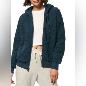 Andrew Marc Performance Hooded Teddy Fleece Jacket